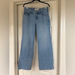 HOLLISTER - Low rise baggy jeans light blue